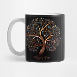 Aboriginal Art Inspired Tree of Life a digital dot art painting Mug